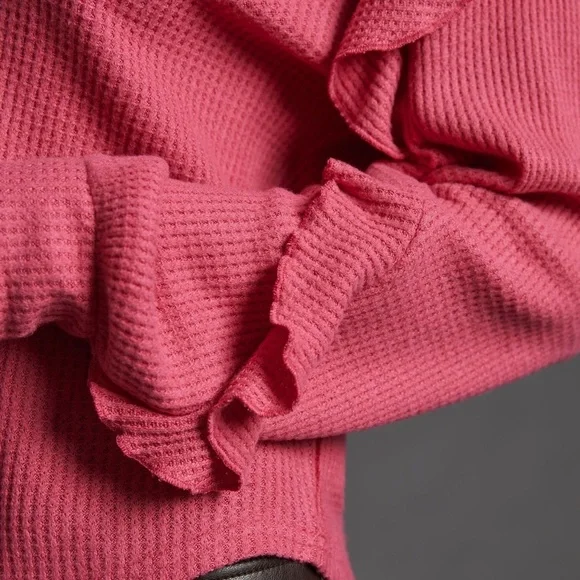 Anthropologie Pilcro Ruffled V-Neck Top XL - Picture 2 of 2